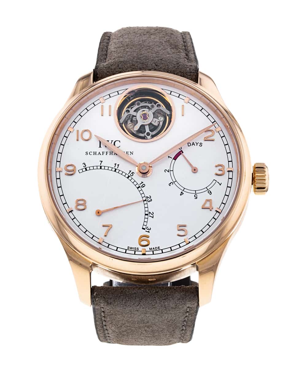 IWC Portugieser Tourbillon Rose Gold Silver Dial